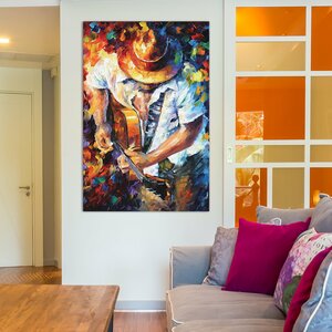 Lark Manor Guitar And Soul On Canvas By Leonid Afremov Gallery Wrapped